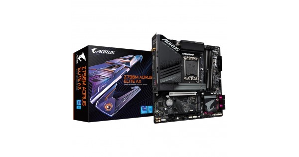 GIGABYTE Z790M AORUS ELITE AX Motherboard with PCIe 5.0 Support for Intel  12th, 13th, and 14th Gen CPUs